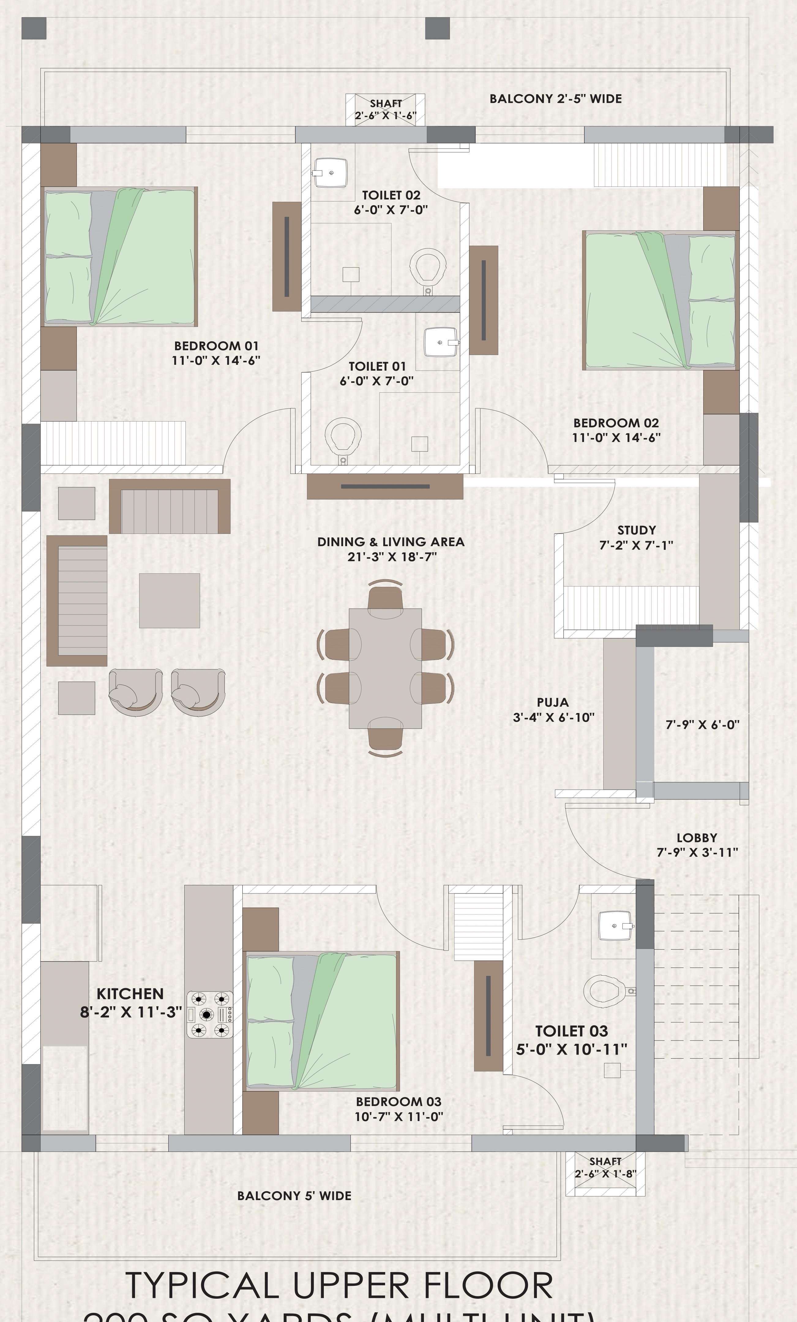 Multi-Unit Villa — 200 Sq. Yards